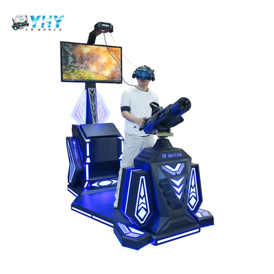 Guangzhou YHY 9D VR Gatling1 Speler Shooting Simulator Fighting Gun Game Machine Adventure Park