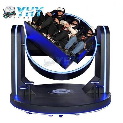 VR Rotating Game 360 Roller Coaster voor 3 stoelen Stoel Base Machine Vr Simulator voor drie spelers in pretpark