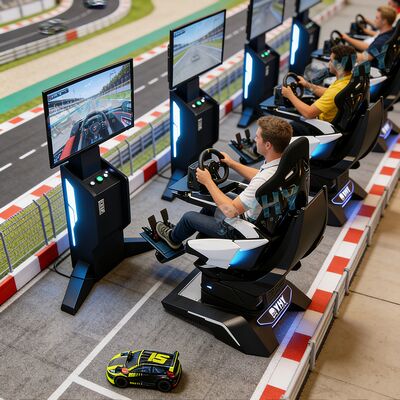 YHY VR Multiplayer AR Racing Simulator met aangepaste racesporen voor realistische competitie