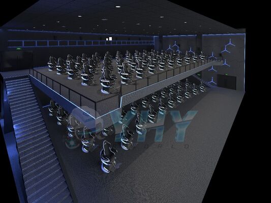 9D VR Dynamic Motion Cinema Simulator Nieuwe Dynamic 360 Rotation Experience Meerdere personen Projectie Spel Vr Attracties Cinema