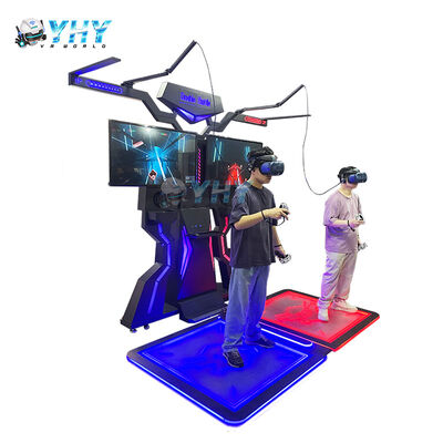 VR 360 Virtual Reality gevechtsplatform voor twee spelers met metaal- en glasvezelconstructie voor gebruik in overdekte winkelcentra