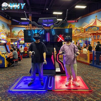 Indoor Multiplayer 9D VR Cinema Interactieve Games Simulator Platform Metaal Constructie Huishoudelijk Gebruik Dagverzorging Vriendelijk 60+