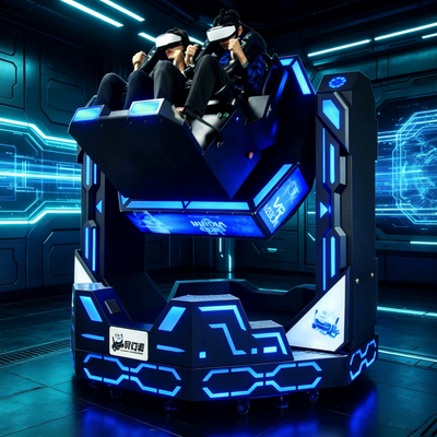 Extreme Thrill 1080 Degree Rotating VR Roller Coaster Machine 2 Players Motion Simulator For Shopping Mall