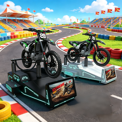 Commerciële VR Mountain Motorcycle Simulator Interactief Fitness & Extreme Sport Arcade Platform