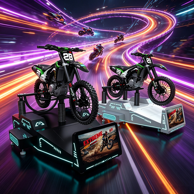Heavy-Duty Commercial VR Mountain Motorcycle Game Machine Dynamic Motion Feedback Platform voor pretparken
