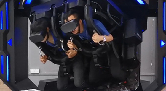 Het muntstuk stelde het Spelvr Simulator van de 1080 graadomwenteling met VR Arcade Game in werking