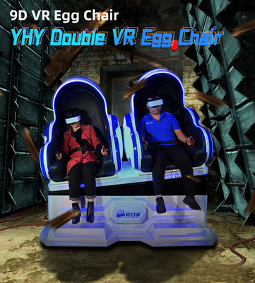 9D van de Simulator de Dubbele Zetels van het jonge geitjesspel VR Stoel van het de Werkelijkheidsei Virtuele voor Pretpark