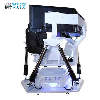 YHY VR Factory Manufacture 6 DOF Platform Racing Simulator 3 Screen Driving Car Arcade Game Machine Amusements Rides voor 2 spelers