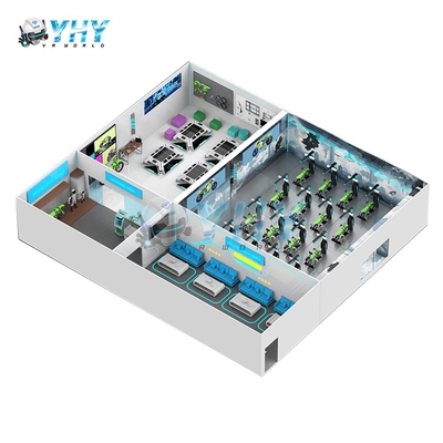 Alles-in-één oplossing Virtual Reality Simulator 6-zits 9D Vr motorritmachine