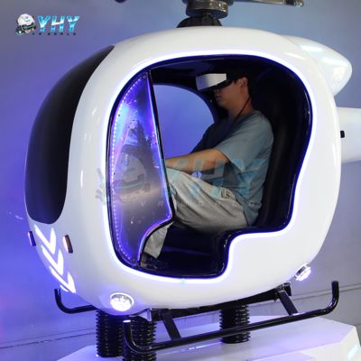 VR Helicopter Ride Single Player Flight Plane Simulator 9d Vr Experience Game Machine voor winkelcentrum