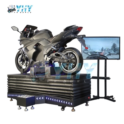 Single-player VR Motorcycle Simulator met Neon Lighting Arcade Virtual Reality Equipment