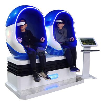 Commerciële 9D VR Egg Cinema Chair met 2 spelers VR Simulator Seat voor pretparken en winkelcentra