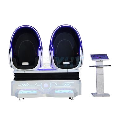 Guangzhou Factory VR pretpark apparatuur 9D VR 2 zitplaatsen Ei stoel game machine