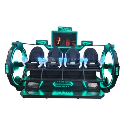 Indoor 9D VR Cinema Chair Multiplayer Shooting Game 4 zitplaatsen VR Theme Park voor winkelcentra