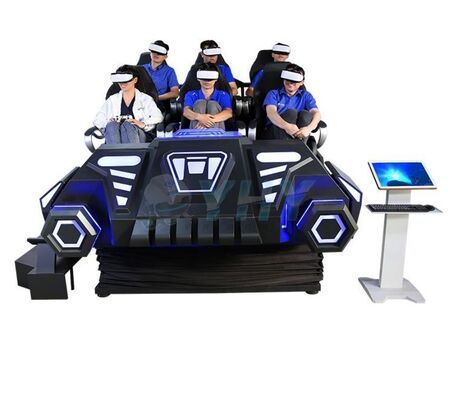 Themepark Indoor Glasvezel & Metal Super Warship 9D Virtual Reality 6-Seat VR Motion Dynamic Cinema
