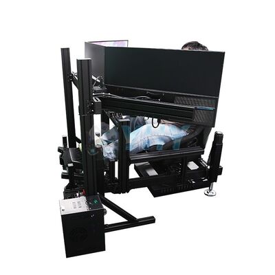 YHY 4DOF Bewegingsplatform Racesimulator met 3 Schermen en Aluminiumlegering Structuur voor Meeslepende Rijervaring