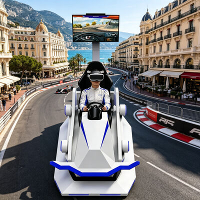 9D Virtual Reality Racing Car Indoor Outdoor Amusement Equipment Glasvezel Aanpassing Vr Driving Gaming Machine Auto