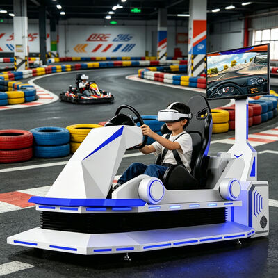 9D Metal VR Racing Simulator Indoor Car Karting Game Machine met VR Driving Experience voor vliegvelden en winkelcentra