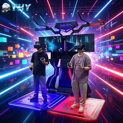 VR Simulator Virtual Reality Extreme Machine Twee spelers Wandelende Ruimte Interactief Winkelcentrum Binnen Buiten