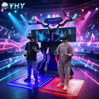VR 360 Virtual Reality gevechtsplatform voor twee spelers met metaal- en glasvezelconstructie voor gebruik in overdekte winkelcentra