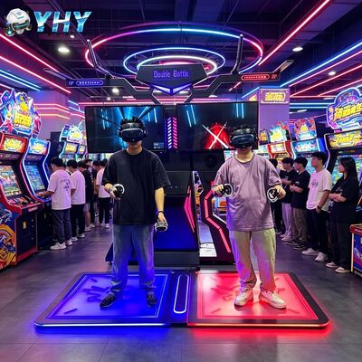 Interactieve binnenspeeltuin Vr Gun Shoot Simulator Game Machine te koop Arcade Vr Battle Machine met HTC Vr-bril