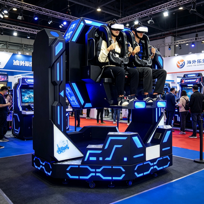 Commerciële 2 zitplaatsen 1080 Motion Platform VR Roller Coaster Simulator met Immersive Sync Motion Wind Effect