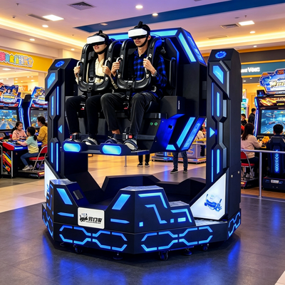 Heavy Duty Safety 2 Seater 1080 Grade VR Flight & Roller Coaster Simulator voor commercieel entertainment