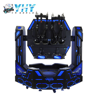 Turnkey VR Arcade Apparatuur Commerciële 1080 Graden Roterende 9D VR Bioscoop Bewegingsstoel Dubbele Speler Achtbaan Simulatie