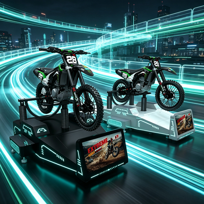 Factory Direct Interactive VR Mountain Motor Simulator Game Machines For FEC Entertainment