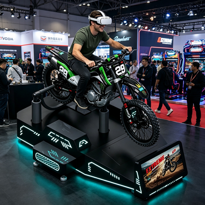 Aanpasbare commerciële VR Mountain Motor Racing Driving Arcade Game Machine voor pretparken
