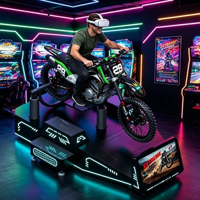 Single-player VR Mountain Racing Simulator met Dynamic Tilt & Real-Time Haptic Response