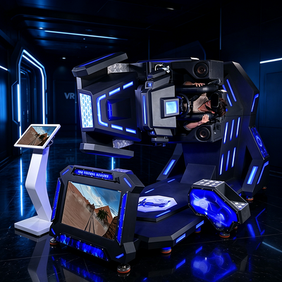 Commercial Grade 3-in-1 360 Degree VR Roller Coaster Racing and Flight Simulator Platform