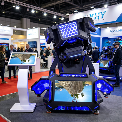 Commercial Grade 3-in-1 360 Degree VR Roller Coaster Racing and Flight Simulator Platform