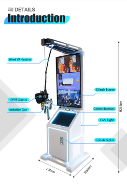 9D VR Schiet Arcade Spelmachine Virtual Reality 42 inch Scherm Living Show VR Schiet Simulatie