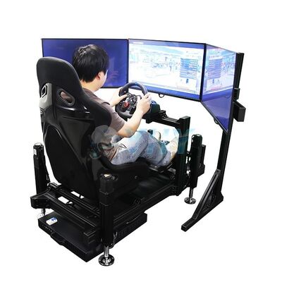YHY 4DOF Bewegingsplatform Racesimulator met 3 Schermen en Aluminiumlegering Structuur voor Meeslepende Rijervaring