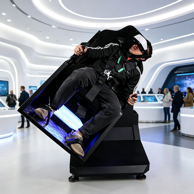 Dynamische Enkele Zitplaats 360 Graden Achtbaan VR Arcade Bewegingsplatform met Deepoon 4K Headset