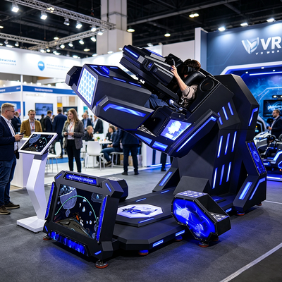 Industriële 360 VR Terminator Simulator Machine voor pretparken en FEC's Theme Park Mobile Truck Business