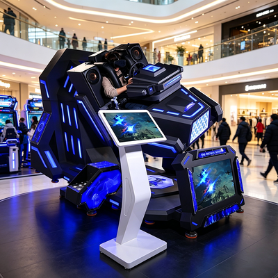 High Traffic 360 VR Motion Arcade Equipment met 32 inch External Live Display Screen