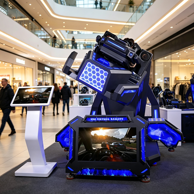 Interactieve 360 graden VR Racing Simulator Machine met Live Video Screen voor winkelcentra